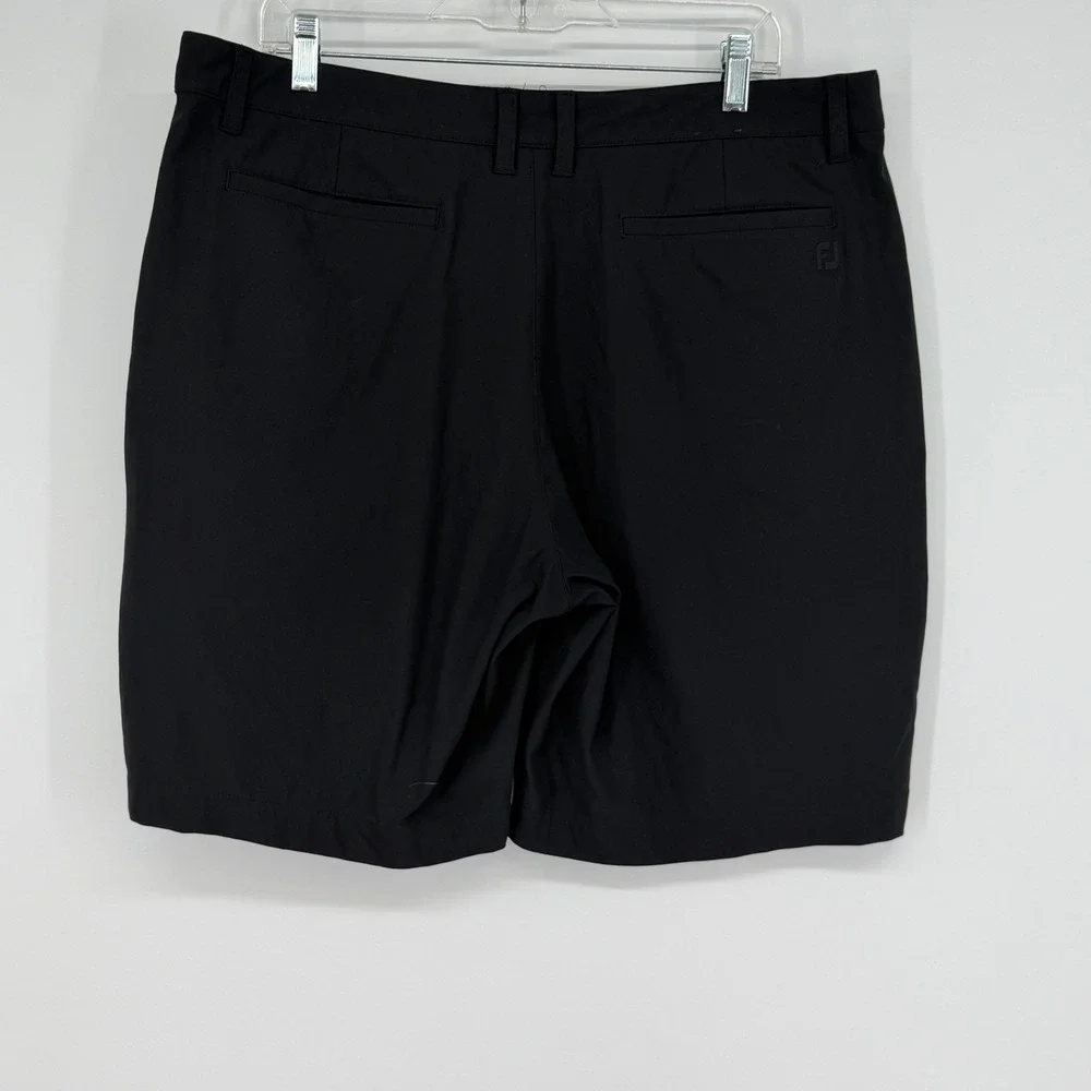 FootJoy Black Golf Shorts Mens 38 Performance Flat Front Stretch‎